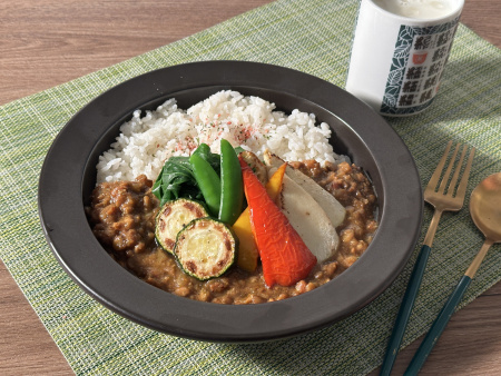 春野菜扁豆絞肉咖哩飯