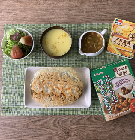 House素食調理包搭煎餃&VONO玉米濃湯