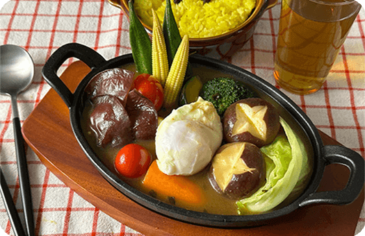 溫泉蛋野菜湯咖哩